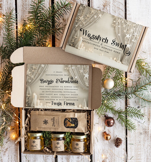  słodkie zestawy  Oryginalne prezenty świąteczne dla klientów biznesowych, drobne prezenty swiateczne od firm z logo, drobne prezenty dla pracowników od firmy, firmowe prezenty