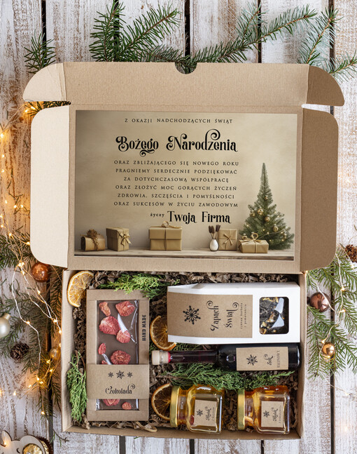  kawa  herbata miód Prezenty świąteczne dla klientów biznesowych z herbatą i miodem eleganckie prezenty bożonarodzeniowe z miodami od firm z logo prezent świąteczny dla pracownik