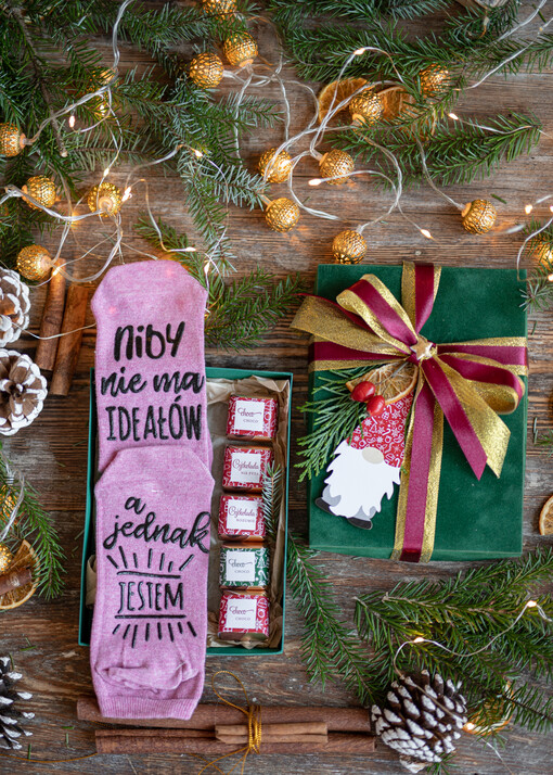  zestawy skarpetki, koszulki z nadrukiem upominki świąteczne dla klientów, Prezenty dla pracowników skarpetki