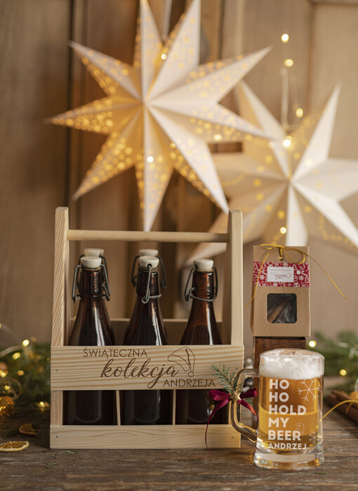  zestaw do piwa wina pomysły na prezenty świąteczne dla mężczyzny, grawerowany kufel
