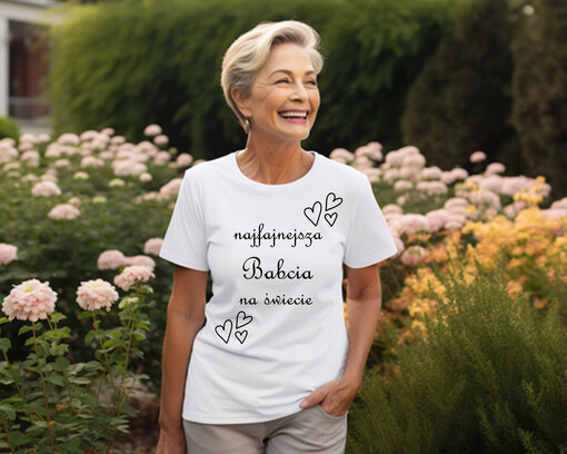  Prezenty dla Babci Pomysł na prezent dla Babci, koszulki z nadrukiem dla Babci, prezenty z okazji dnia Babci, koszulka najlepsza Babcia na świecie, pomysły na prezent z okazji dnia Babci