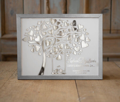  Zestawy Pezentowe Dla Dziadków  Pomysł na prezent na Dzień Babci i Dziadka  Rodzinne Drzewo z zyczeniami  Zestaw Prezentowy dla Dziadków Ozdobna Rama Rodzinna