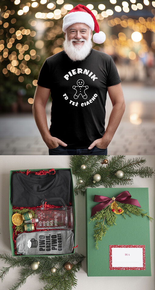  Prezenty dla Dziadka Pomysł na Prezent dla dziadka na świeta zestaw prezentowy, śmieszna koszulka dla dziadka pod choinkę, grawerowany kufel dla dziadka, kreatywne prezenty dla dziadków - box ze skarpetkami świątecznymi