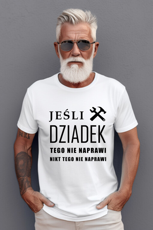  Prezenty dla Dziadka prezent dla dziadka czarna koszulka z nadrukiem, koszulka z napisami dla dziadka, pomysł na prezent dla dziadka, prezenty z okazji dnia dziadka, koszulki dla dziadka