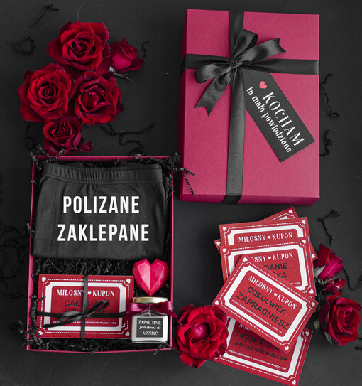 prezent na Walentynki dla Niego Prezent z okazji Walentynek, Zestaw Prezentowy Walentynkowy dla męża, box Walentynkowy dla niego, pudełko prezentowe na Walentynki dla chłopaka
