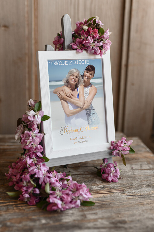  ramki, puzzle, ramki na zdjęcia  Prezent na dzien mamy ramka ze zdjęciem złote napisy życzenia z okazji dnia mamy