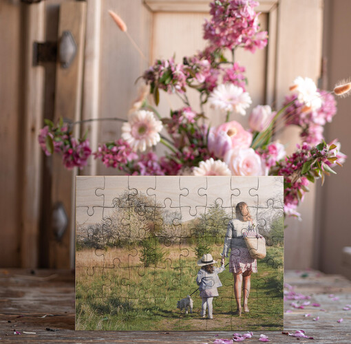  ramki, puzzle, ramki na zdjęcia  puzzle prezent na dzień Mamy pamiątka dla Mamy prezent urodzinowy drewniane puzzle