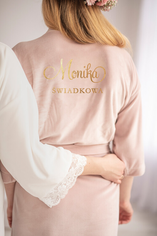  szlafrok dla świadkowej czy zostaniesz moją świadkową szlafrok.Prezent dla Świadkowej Welurowy Szlafrok  z Napisem Najlepsza Świadkowa Prośba o świadkowanie 