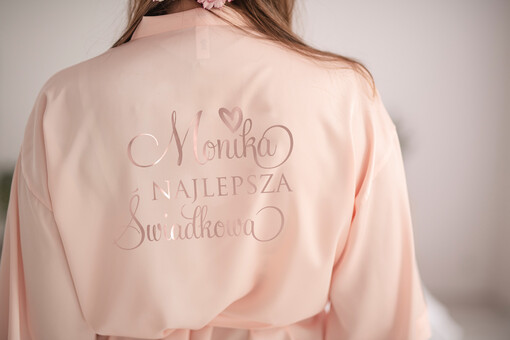  szlafrok dla świadkowej Satynowy szlafrok złote napisy dedykacja dla świadkowej, czy zostaniesz moją świadkowa ?