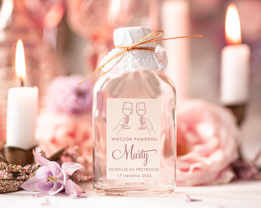  podziękowania za wieczór panieński buteleczka prezenty na wieczór panieński, podziękowania za wieczór panieński kacówka na dowolny trunek Prezenciki dla dziewczyn na Panieński