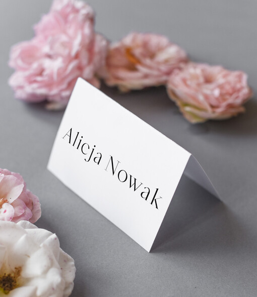  Nowoczesne prosta forma  ręcznie robione winietki ślubne wizytówki dla gości weselnych, delikatne winietki na stoły weselne, ślubne winietki