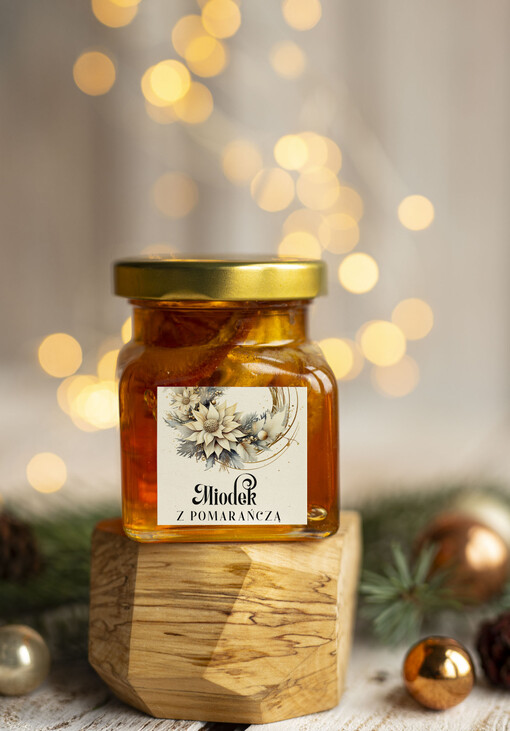  MIODY KONFITURY SOKI Drobny prezent świąteczny miód z pomarańczą, drobne upominki na święta dla pracowników, świąteczne miody dla pracowników i kontrahentów, drobne prezenty firmowe