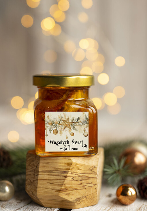  MIODY KONFITURY SOKI Drobny prezent świąteczny miód z pomarańczą, drobne upominki na święta dla pracowników, świąteczne miody 