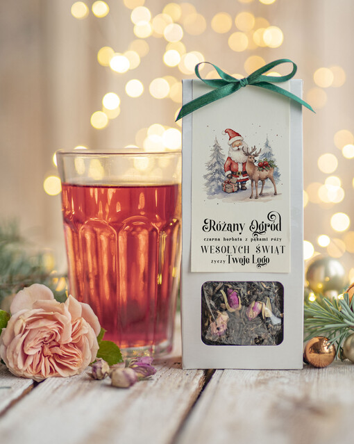  HERBATA KAWA herbata swiateczna prezent, Upominki firmowe na Boże Narodzenie herbata świąteczna pakami róży, Herbata świąteczna drobne prezenty na święta dla pracowników, bożonarodzeniowy prezent herbata świateczna