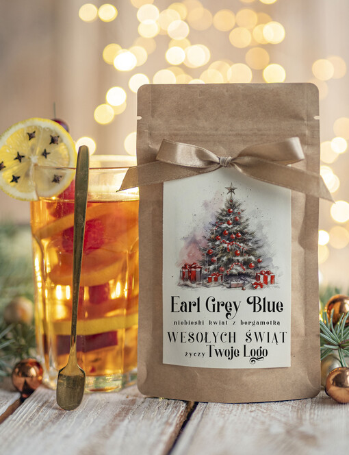  HERBATA KAWA herbata swiateczna prezent, Upominki firmowe na Boże Narodzenie herbata Earl Grey, Herbata świąteczna drobne prezenty na święta dla pracowników, bożonarodzeniowy prezent herbata świateczna