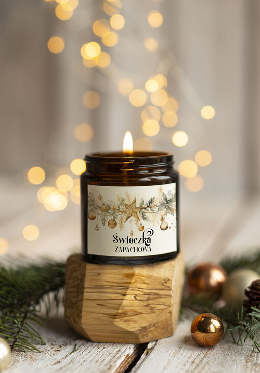  ŚWIECZKI drobne prezenty biznesowe dla firm, drobne upominki na święta dla pracowników, świąteczne gadżety dla pracowników i kontrahentów, drobne prezenty firmowe  Upominki firmowe na Boże Narodzenie Świeczka zapachowa 120 ml 