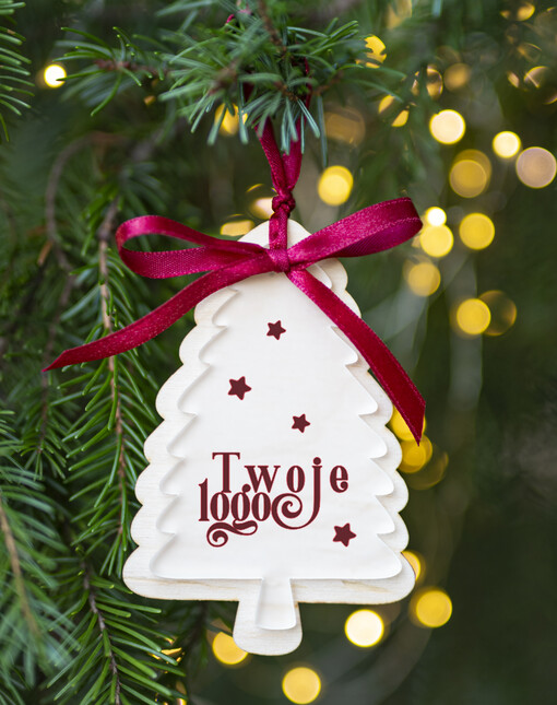  Bombki ZAWIESZKI na choinkę Prezent Biznesowy Na Święta z Logo Zawieszka z logo na choinkę dla firm idealny upominek B2B