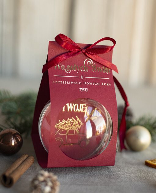 drobne prezenty dla firm Bombki ZAWIESZKI na choinkę Prezent Biznesowy Na Święta Bombka z dla firm idealny upominek B2B w opakowaniu