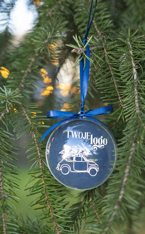  Bombki ZAWIESZKI na choinkę Prezent Biznesowy Na Święta Bombka z Logo Choinka z logo dla firm idealny upominek B2B