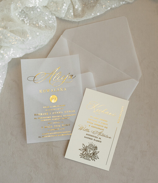 Zaproszenia na Komunię  dziewczynka  proste nowoczesne zaroszenia na komunię , komunijne  kalkowe 