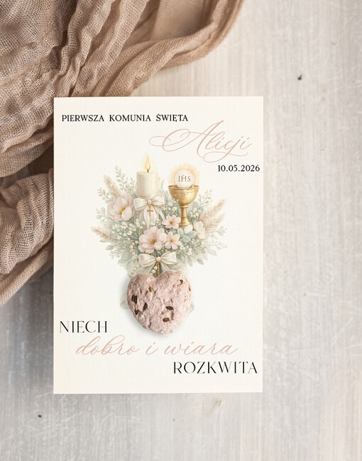 Podziękowania dla gości na komunii podziękowania dla gości podziękowania dla gości na komunii, prezenciki dla gości, podziękowanie upominek nasionka kwiatów