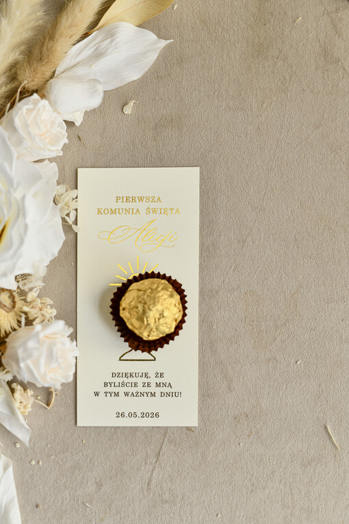 Podziękowania dla gości na komunii podziękowania dla gości czekoladki prezent dla gości komunijnych, pralinki upominki komunijne, Oryginalne podziękowania dla gości Komunia 