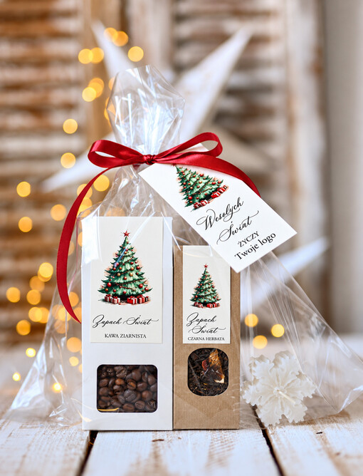  mini zestawy  upominki świąteczne dla klientów z logo firmy mały upominek prezentowy