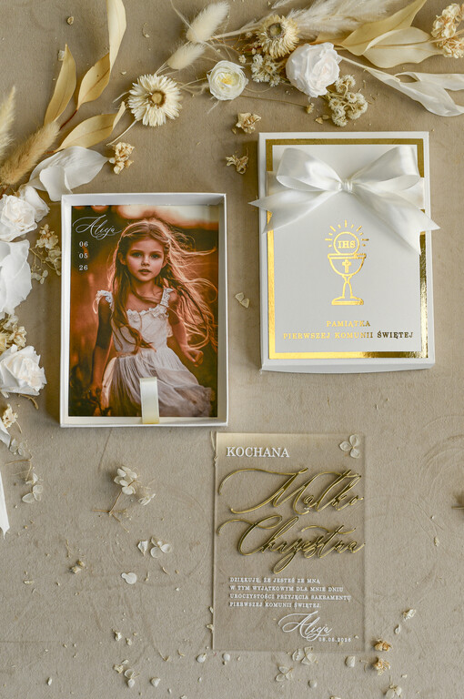 podziękowania dla najbliższych  podziękowania w pudełku  personalizowane podziękowanie dla rodziców chrzestnych, podziękowanie dla Matki Chrzestnej ze zdjęciem 