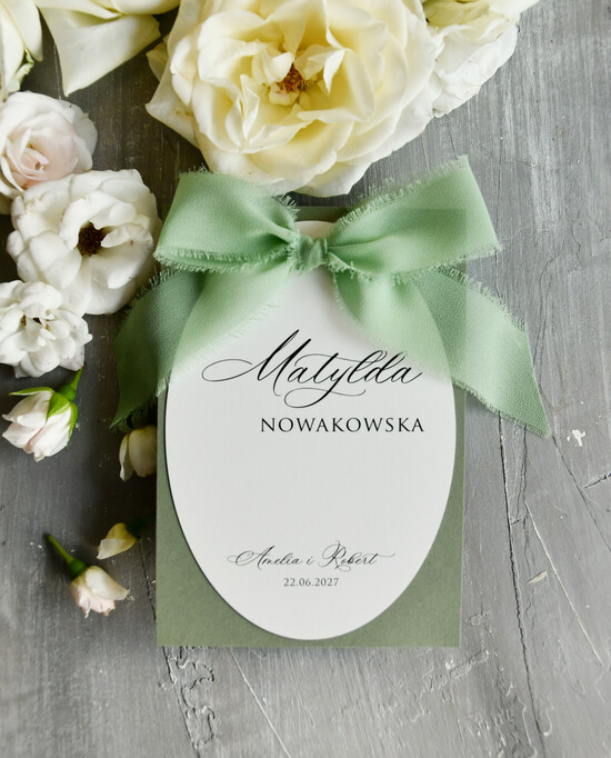 Winietki glamour ślubne wizytówki winietki na stół weselny połączony z menu 02/WMwsS/w