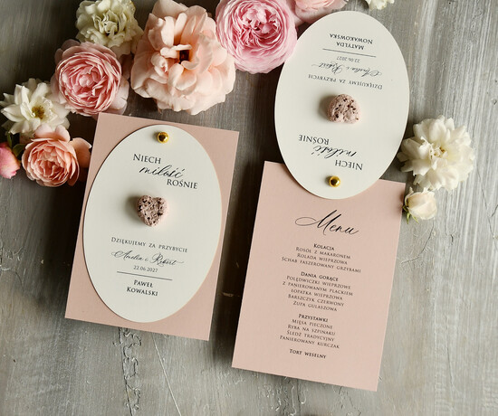 Menu glamour menu weselne, winietka oraz podziękowanie dla gości serduszko z nasionkami 01/Wpodz/m