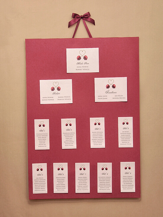 Plany stołów plan stołu plakat  tablica informacyjna dla gości weselnych 02/sw/pls