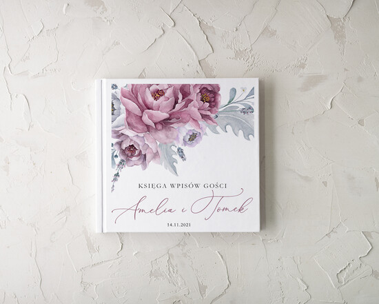 Księgi wpisów gości Rustykalne/retro księga gości weselnych personalizowna, rustic glam stylowe 34/CBw/kwg