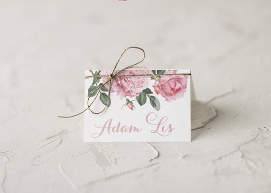 Winietki rustykalne ślubne winietki na stół weselny, w stylu rustykalnym 10/CB/w