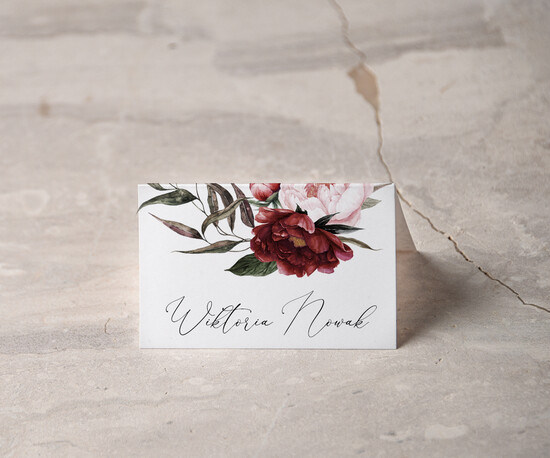 Winietki rustykalne karteczki ślubne winietki weselne, rustykalne 33/CBw/w