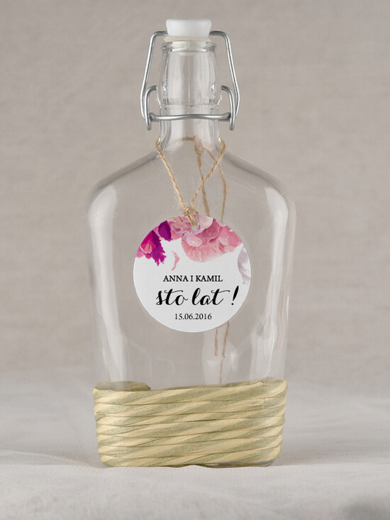 Zawieszki na butelki rustykalne etykieta na alkohol weselny, ekologiczne i rustykalne 27/rstSZN/zwo