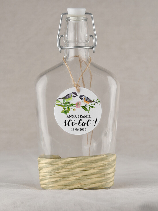 Zawieszki na butelki rustykalne ślubne zawieszki na alkohol, ekologiczne i rustykalne 30/rstSZN/zwo