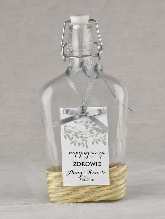 Zawieszki na butelki rustykalne zawieszki na nalewki weselne, rustykalne z waszą treścią 34/rstPOz/zw