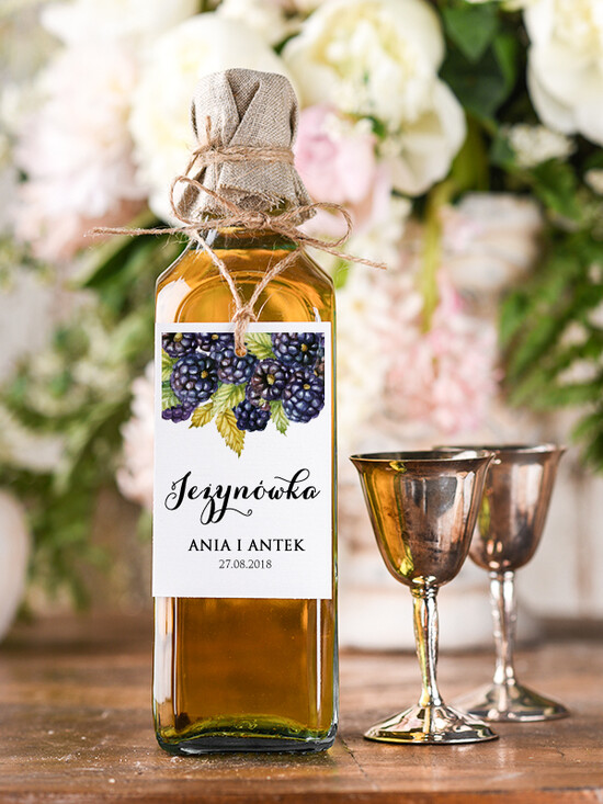 Zawieszki na butelki rustykalne zawieszki na alkohol weselny, idealne na wesele w stodole 06/rstKSZ/zw