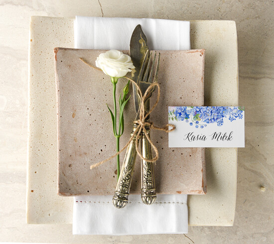 Winietki Boho/etno/pióra eleganckie winietki na stół weselny wizytówki ślubne 11/BHszK/wP