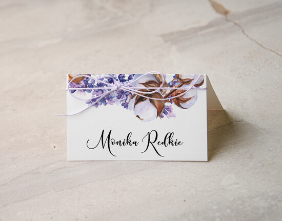 Winietki Boho/etno/pióra ozdobne winietki na ślub wizytówki dla gości weselnych 15/ccs/w