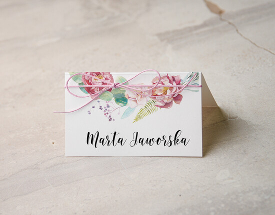 Winietki Boho/etno/pióra karteczki ślubne winietki weselne 22/cc/w