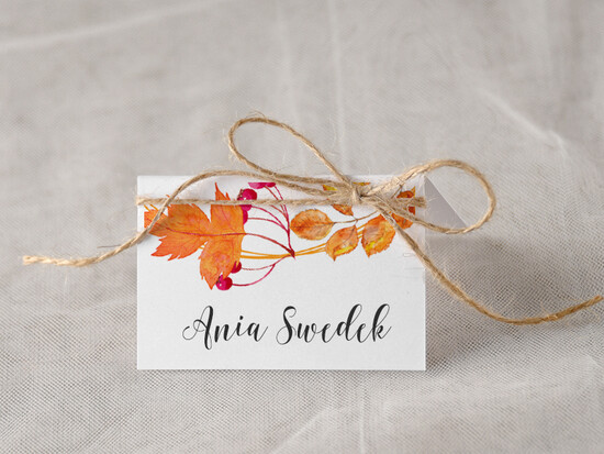 Winietki Boho/etno/pióra usadzenie gości na weselu winietki 39/cc/w