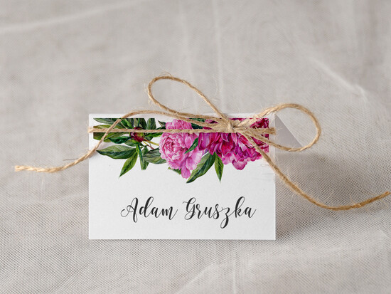 Winietki Boho/etno/pióra ślubne winietki na stół weselny 88/ccP/w