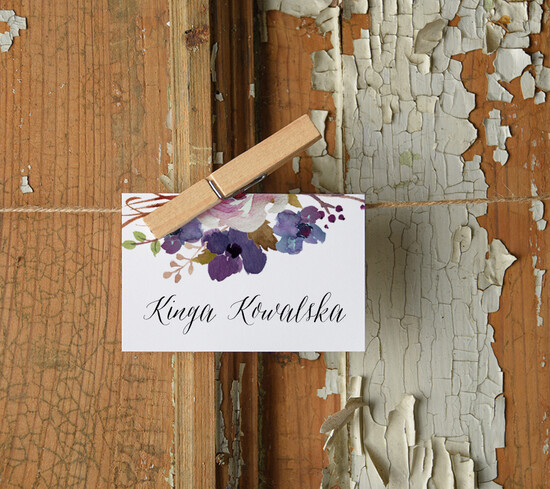 Winietki Boho/etno/pióra ozdobne winietki na ślub wizytówki dla gości weselnych 03/bhSZ1/wKL