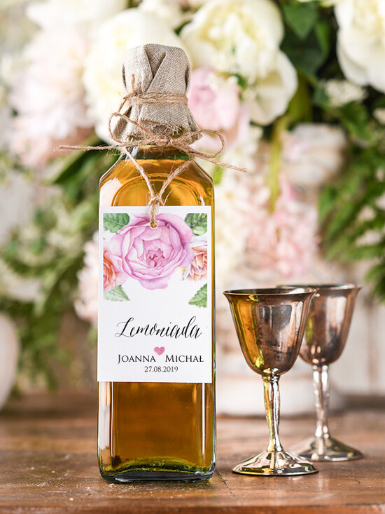 Zawieszki na butelki boho/etno/pióra etykiety na butelki weselne, boho dowolna tresc 08/BHszR/zw