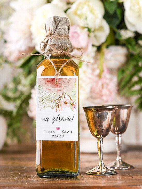 Zawieszki na butelki boho/etno/pióra zawieszki ślubne na butelki, boho dowolne tresci 12/BHszK1/zw