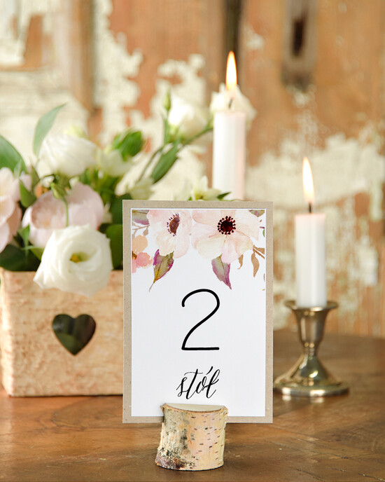 Numery na stół Boho/Etno/Pióra numerki na stół stoły weselne, usadzenie gosci w stylu boho 006/BHszK/nr