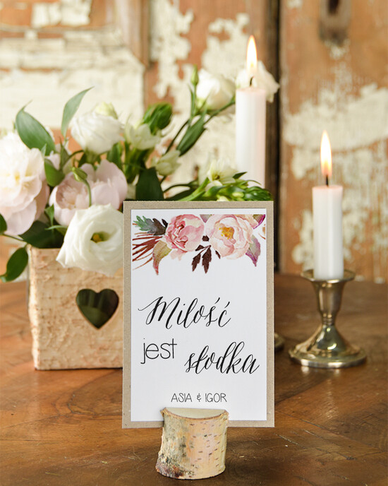 Numery na stół Boho/Etno/Pióra numerki na stół stoły weselne, usadzenie gości grafika boho 04/BHsz1/nr