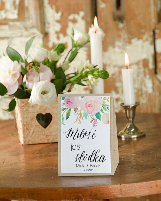 Numery na stół Boho/Etno/Pióra tabliczka z numerem stołu weselnego, boho styl usadzenie gości 06/BHsz11/nrS