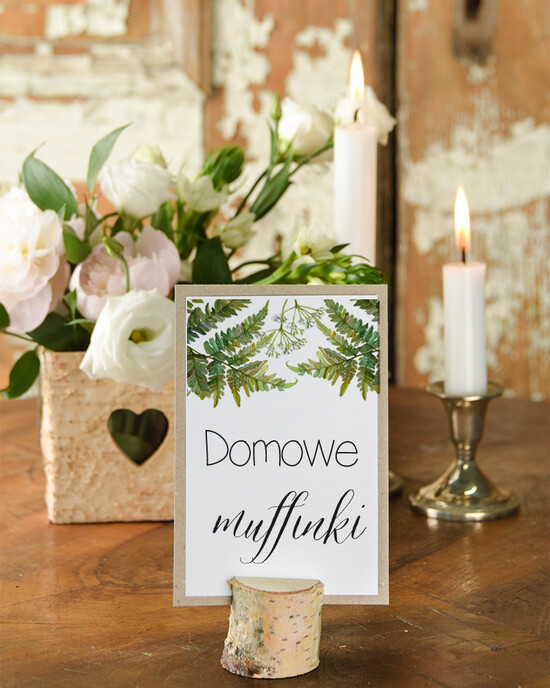 Numery na stół Boho/Etno/Pióra numerki na stoliki ślubne, pióra kwiaty boho stylowe 13/BHszK1/nr